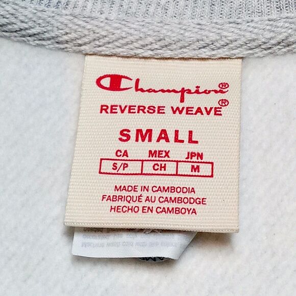 NWT Champion Women’s Reverse Weave Gray Retro Henley Sweatshirt - Size Small - Picture 8 of 11